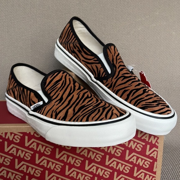Vans Slip-On Safari Animal Stripes Black Marshmallow WMNS - Picture 5 of 16